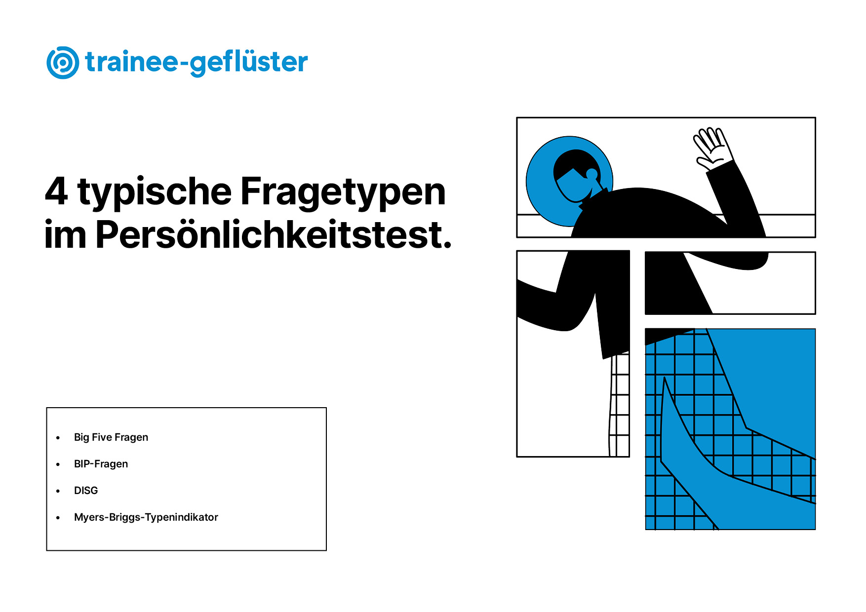 4 typische Fragetypen im Persönlichkeitstest.