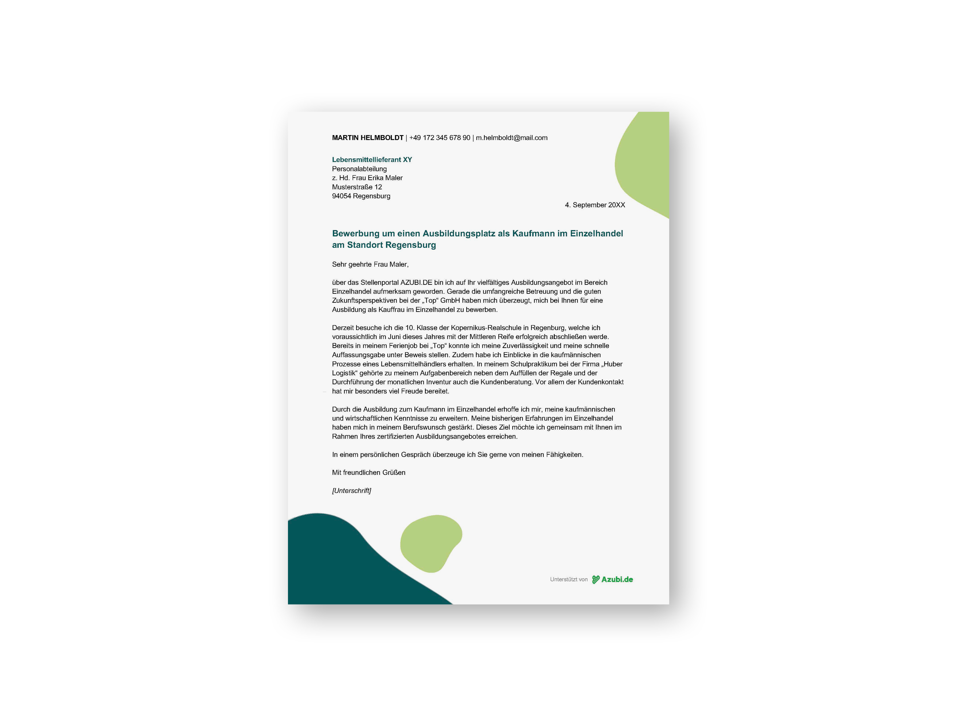 Anschreiben Ausbildung_Kreativ_Azubi