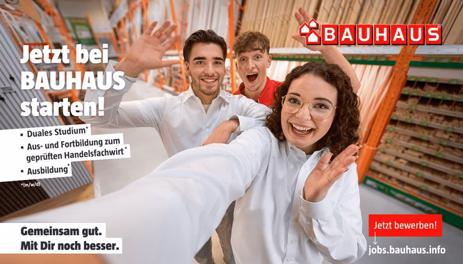 Jetzt im #TeamBAUHAUS starten!