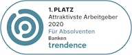 1. Platz Attraktivste Arbeitgeber 2020 Banken