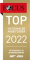 Focus "Top Nationaler Arbeitgeber 2022"