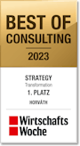 Best of Consulting 2023 - 1. Platz in der Kategorie “Strategy“