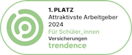 1. Platz Attraktivste Arbeitgeber 2024 für Schüler_innen Bereich Versicherungen