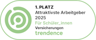 1. Platz Attraktivste Arbeitgeber 2025 für Schüler_innen Bereich Versicherungen