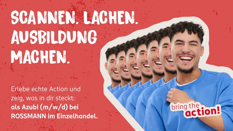 Scannen. Lachen. Ausbildung machen.