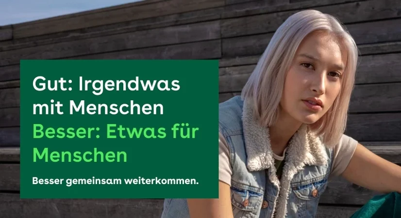 Gut: Irgendwas mit Menschen; Besser: Irgendwas für Menschen
